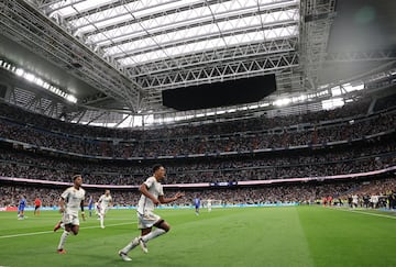 Real Madrid's Jude Bellingham celebrates scoring their second goal 